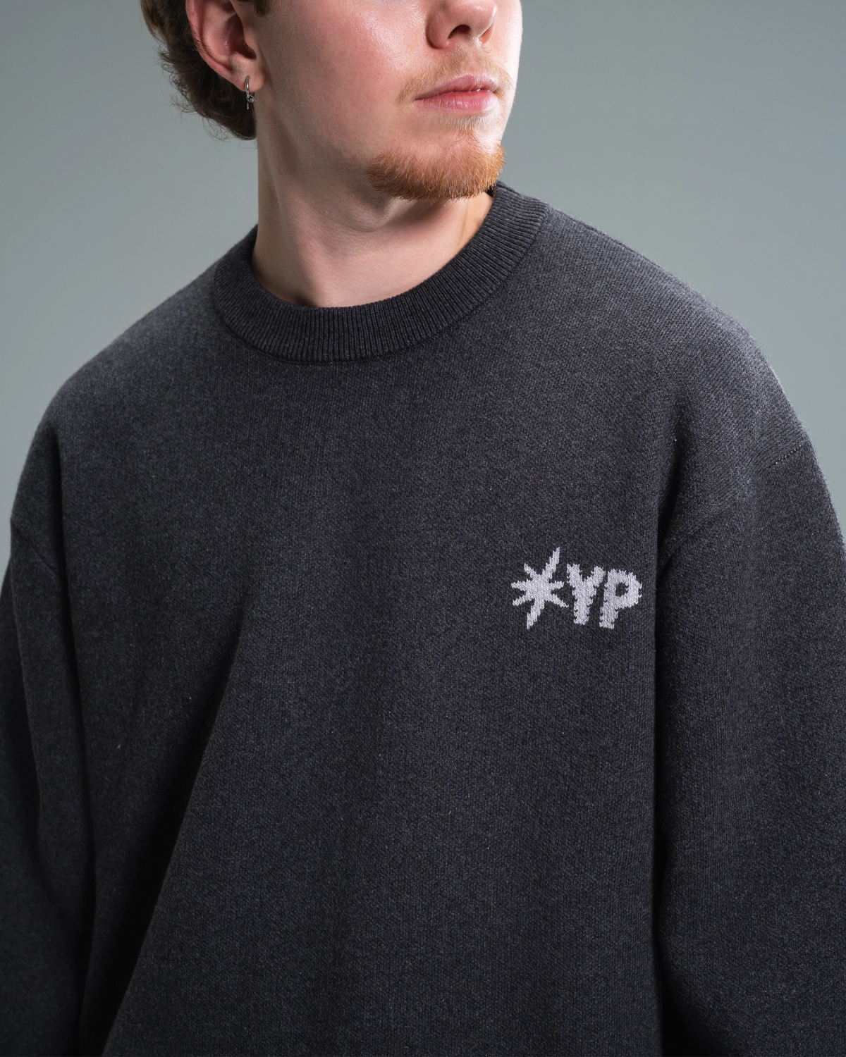 Dark Grey Knitted Sweater
