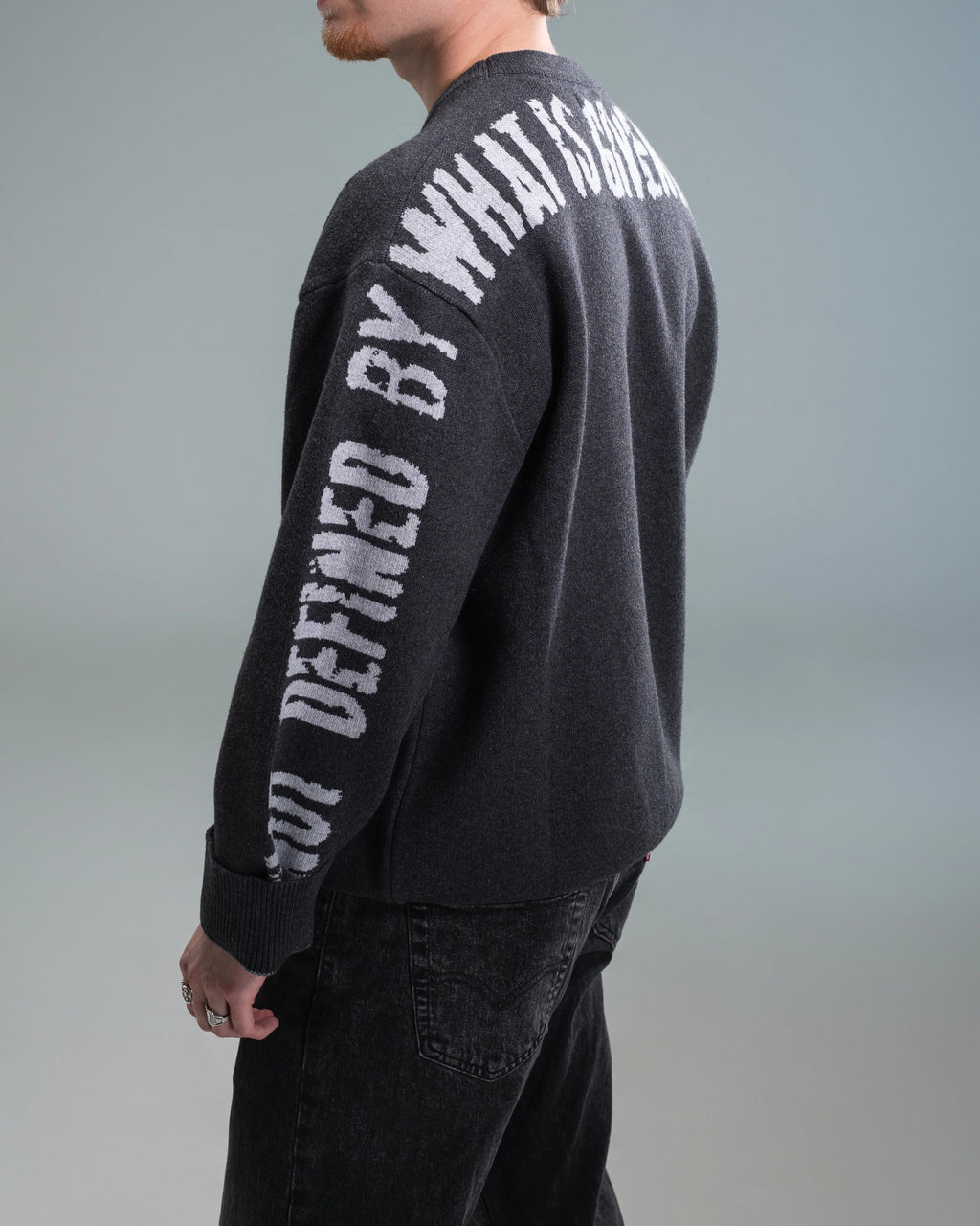 Dark Grey Knitted Sweater