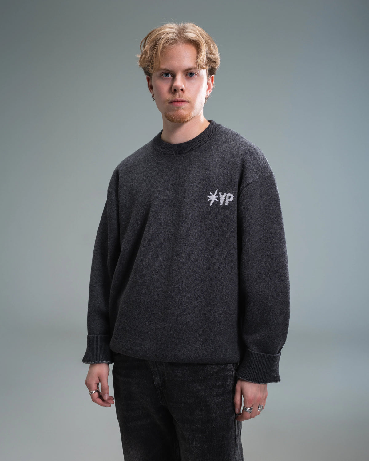 Dark Grey Knitted Sweater