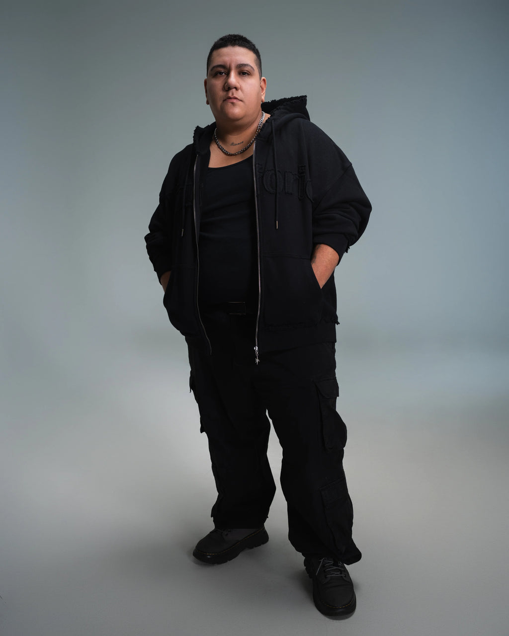 After Dark Black Zip-Up