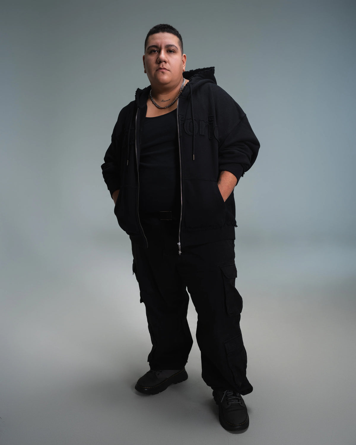 After Dark Black Zip-Up