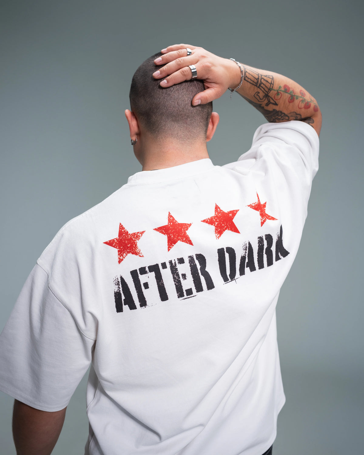 After Dark White Graphic T-Shirt
